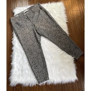 TORRID Womens Super Stretch Gray Cheetah Leopard Print Denim Jegging Sz 24T